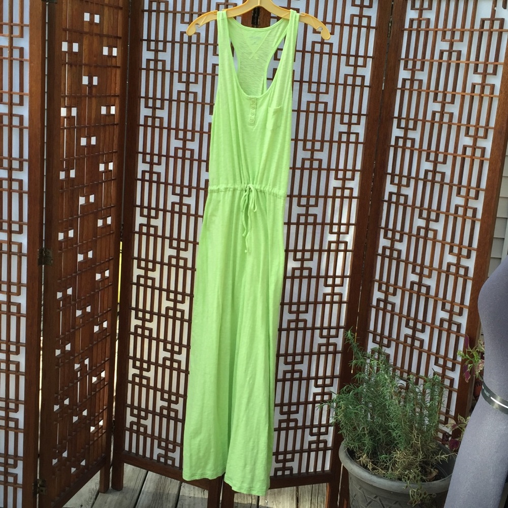 Bright green Calvin Klein maxi beach cover up